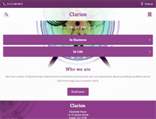 Tablet Screenshot of clarionsolicitors.com